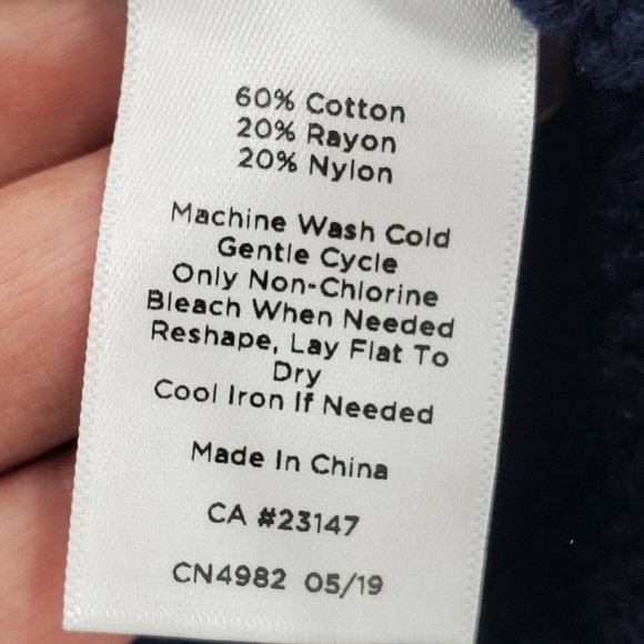 Talbots Plus navy blue long knit cardigan - Picture 3 of 13